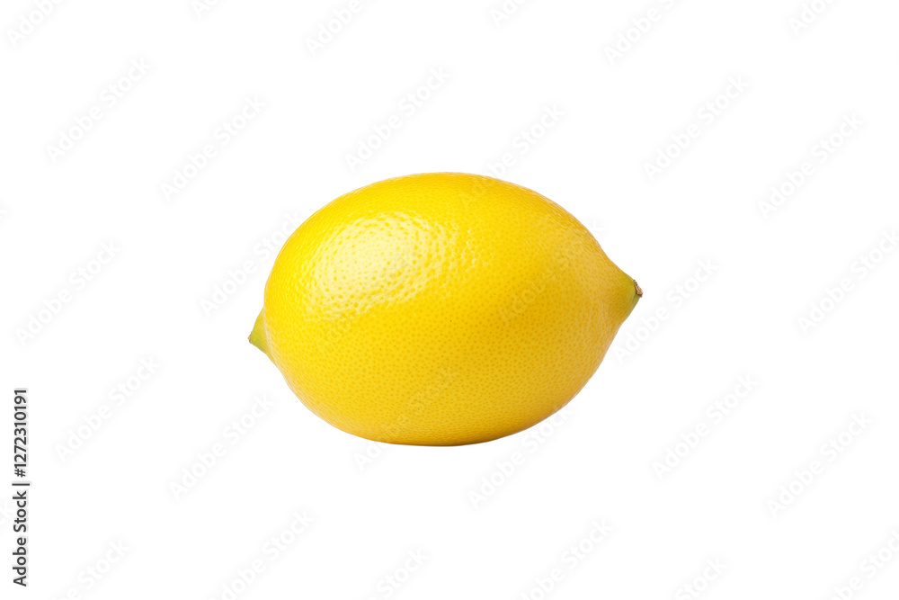 Yellow lemon is sitting on a white background, isolated Yellow lemon is sitting on a white background, isolated