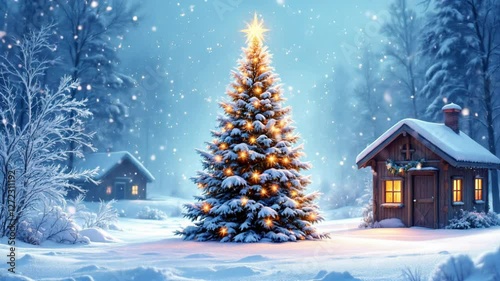 Magical Christmas Eve in a Snowy Winter Wonderland