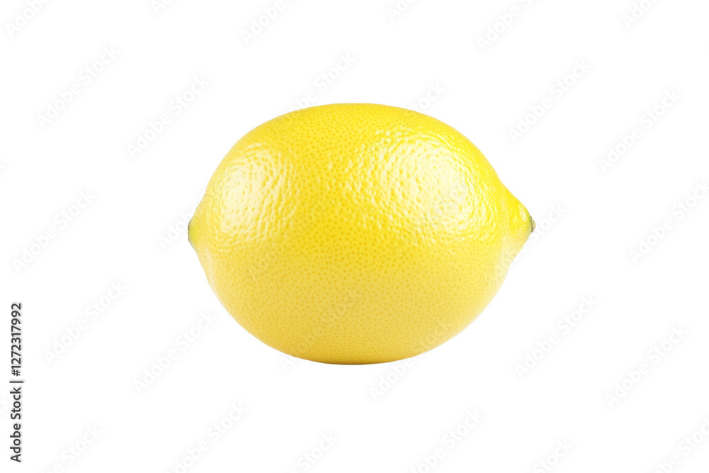 Yellow lemon is sitting on a white background, isolated Yellow lemon is sitting on a white background, isolated