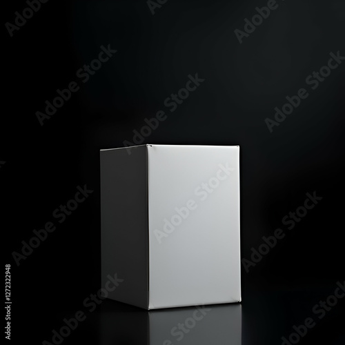 open box on black background