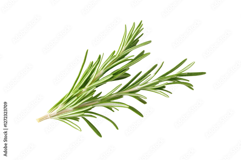 Fototapeta premium Green herb with a white background, isolated