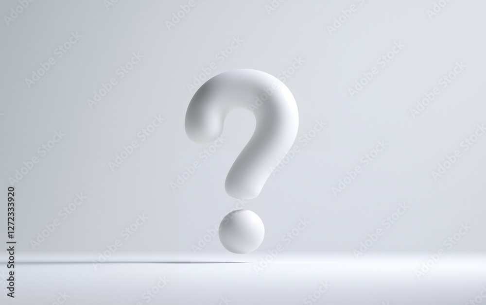 Question mark graphic design. White question mark on white background. Question mark graphic design concept Question mark graphic design. White question mark on white background. Question mark graphic design concept