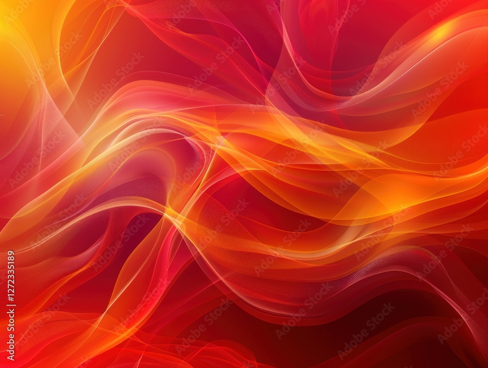 Fiery abstract of smooth shapes, bright reds and oranges with dynamic, energetic flows ideal for sports or action themes. Fiery abstract of smooth shapes, bright reds and oranges with dynamic, energetic flows ideal for sports or action themes.