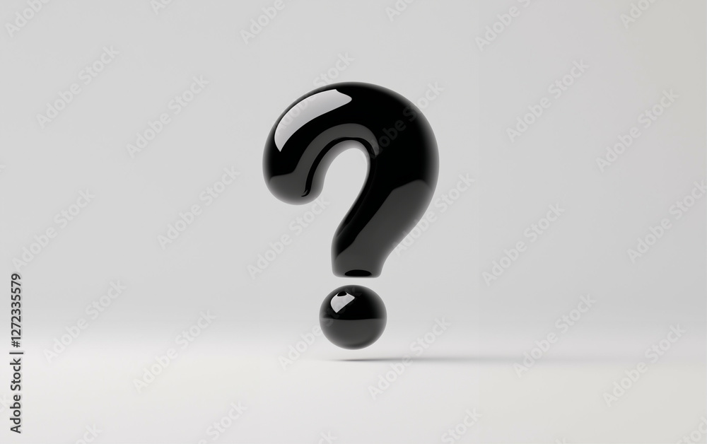 Question mark 3d rendering on white background. Question mark graphic design. 3d question mark Question mark 3d rendering on white background. Question mark graphic design. 3d question mark