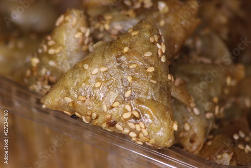 Briwat Close-up, Traditional Moroccan Pastry photo