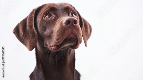 Wallpaper Mural Adorable Chocolate Labrador Puppy Gazing Upwards Torontodigital.ca
