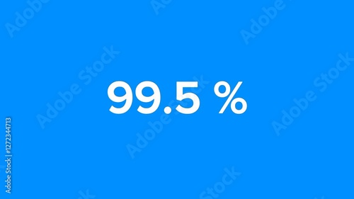 100% countdown animation with blue background