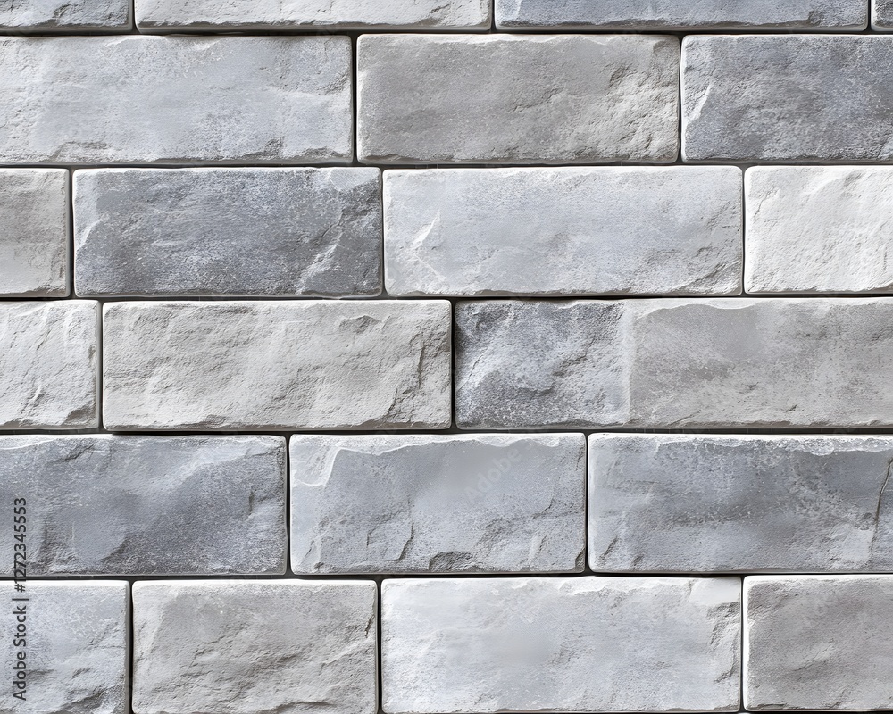 Fototapeta premium Gray and White Rectangular Stone Tile Wall