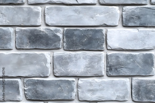 Gray and White Stone Brick Wall Texture
