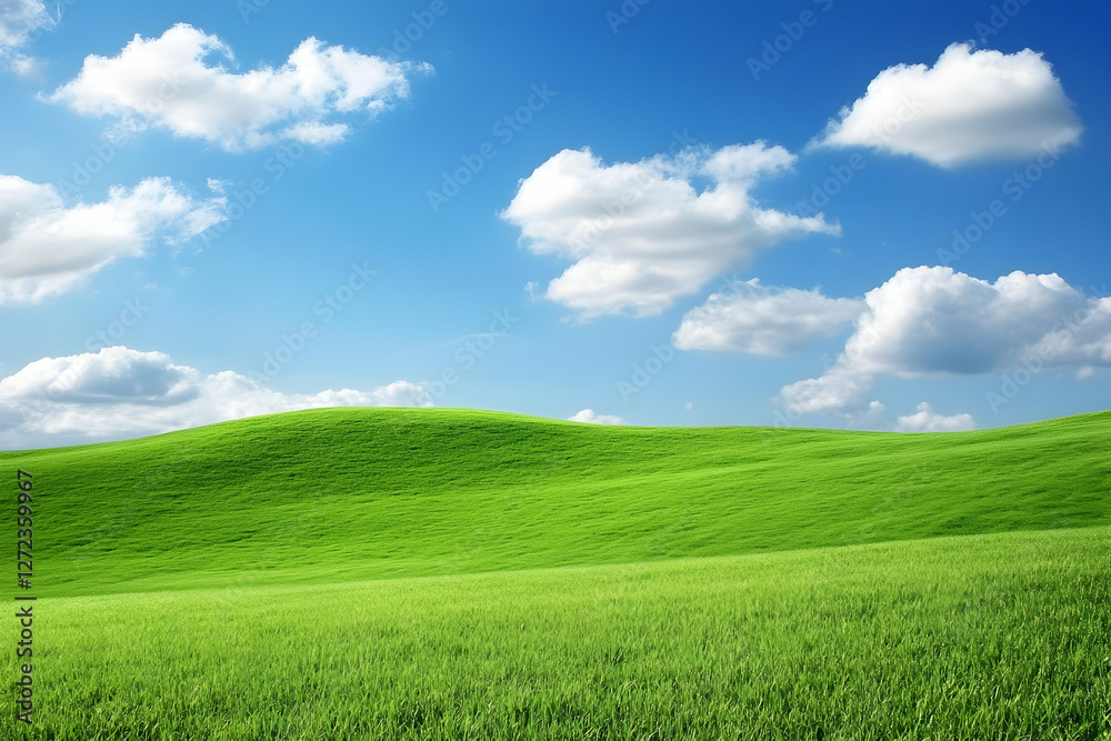 Rolling green hills and meadows creating a perfect scenic wallpaper Rolling green hills and meadows creating a perfect scenic wallpaper