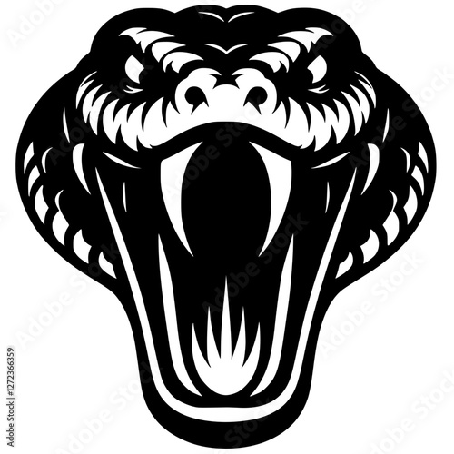 Anaconda snake head silhouette