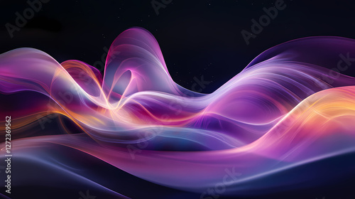 Beautiful nebular shades form an abstract cosmic ocean; low-light photography brings galactic waves to light. Galactic Energy Waves. Illustration
