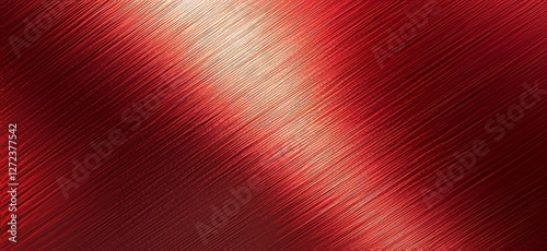 Abstract Red Metallic Texture with Diagonal Lines and Gradient