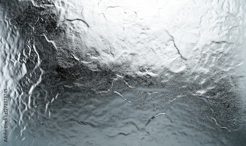 Abstract Silver Textured Background: Iridescent Metallic Surface