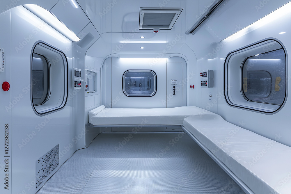 Fototapeta premium Sterile Medical Isolation Unit Interior Design