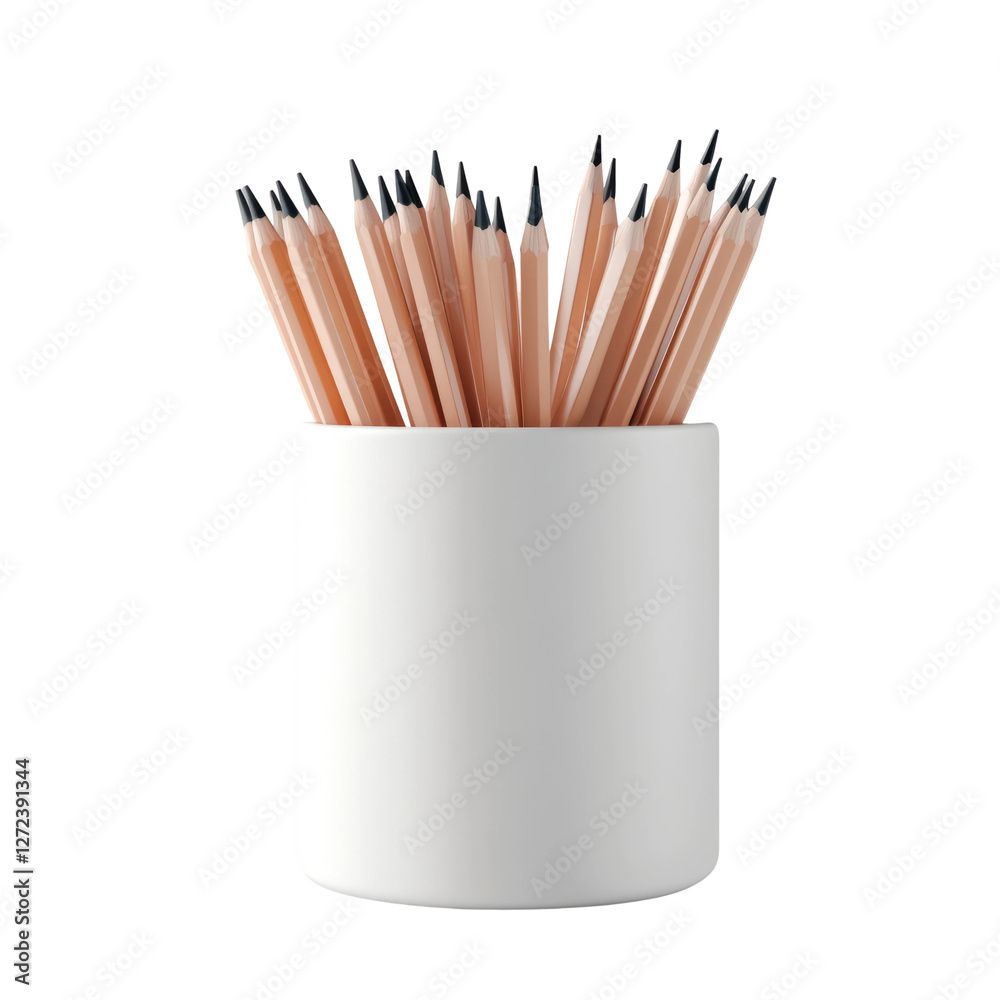 pencils in a cup isolated pencils in a cup isolated