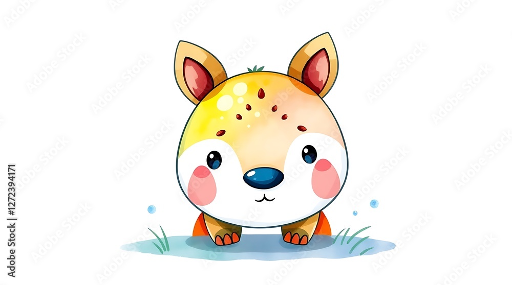 Adorable Cartoon Baby Animal Illustration Adorable Cartoon Baby Animal Illustration