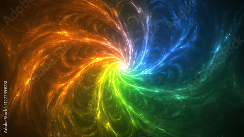 Wallpaper Mural Abstract Swirl of Colorful Energy in a Dynamic Spiral Pattern Optical Art Background Rendering Torontodigital.ca
