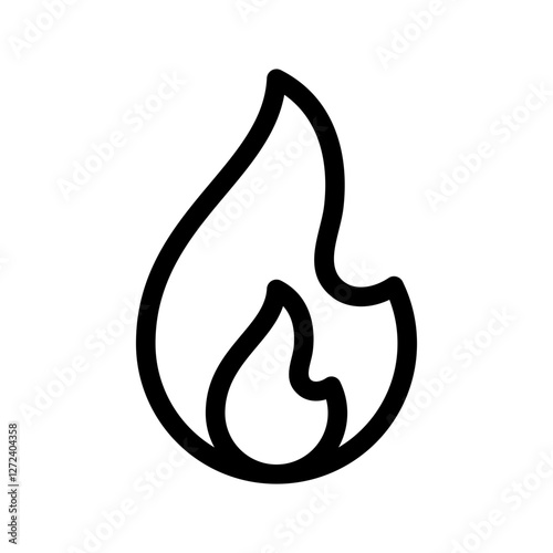 Fire Icon Vector Symbol Design Illustration