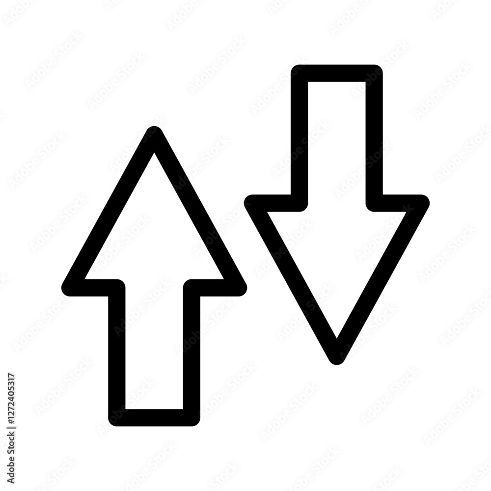 Up Down Icon Vector Symbol Design Illustration Up Down Icon Vector Symbol Design Illustration