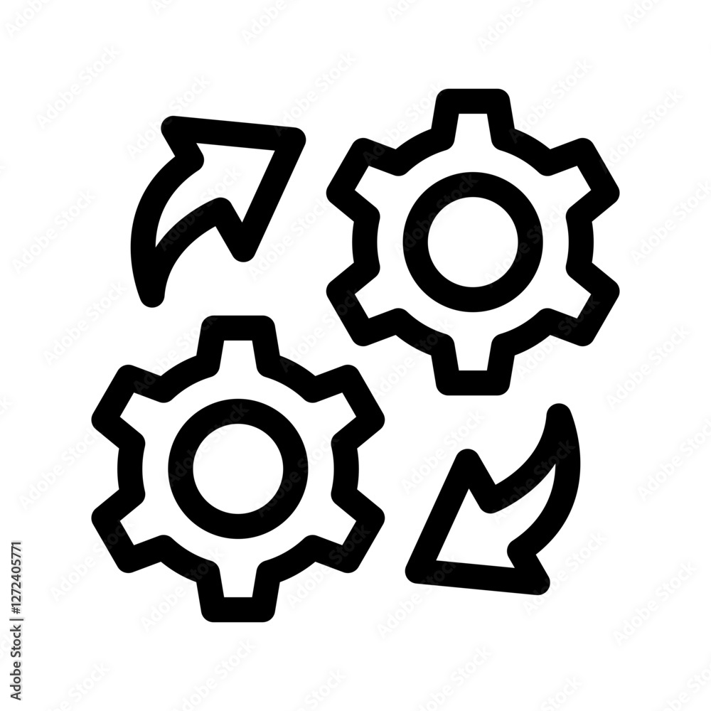 Process Icon Vector Symbol Design Illustration Process Icon Vector Symbol Design Illustration