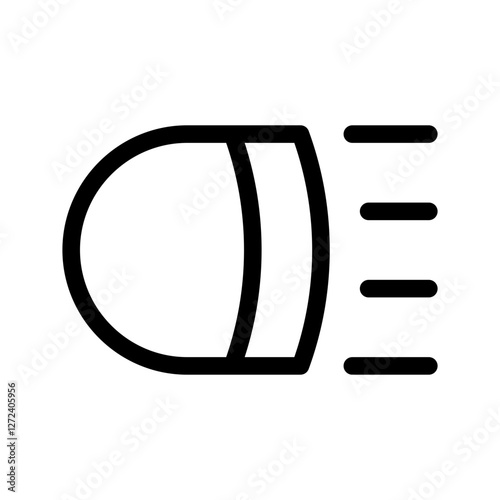 Headlight Icon Vector Symbol Design Illustration