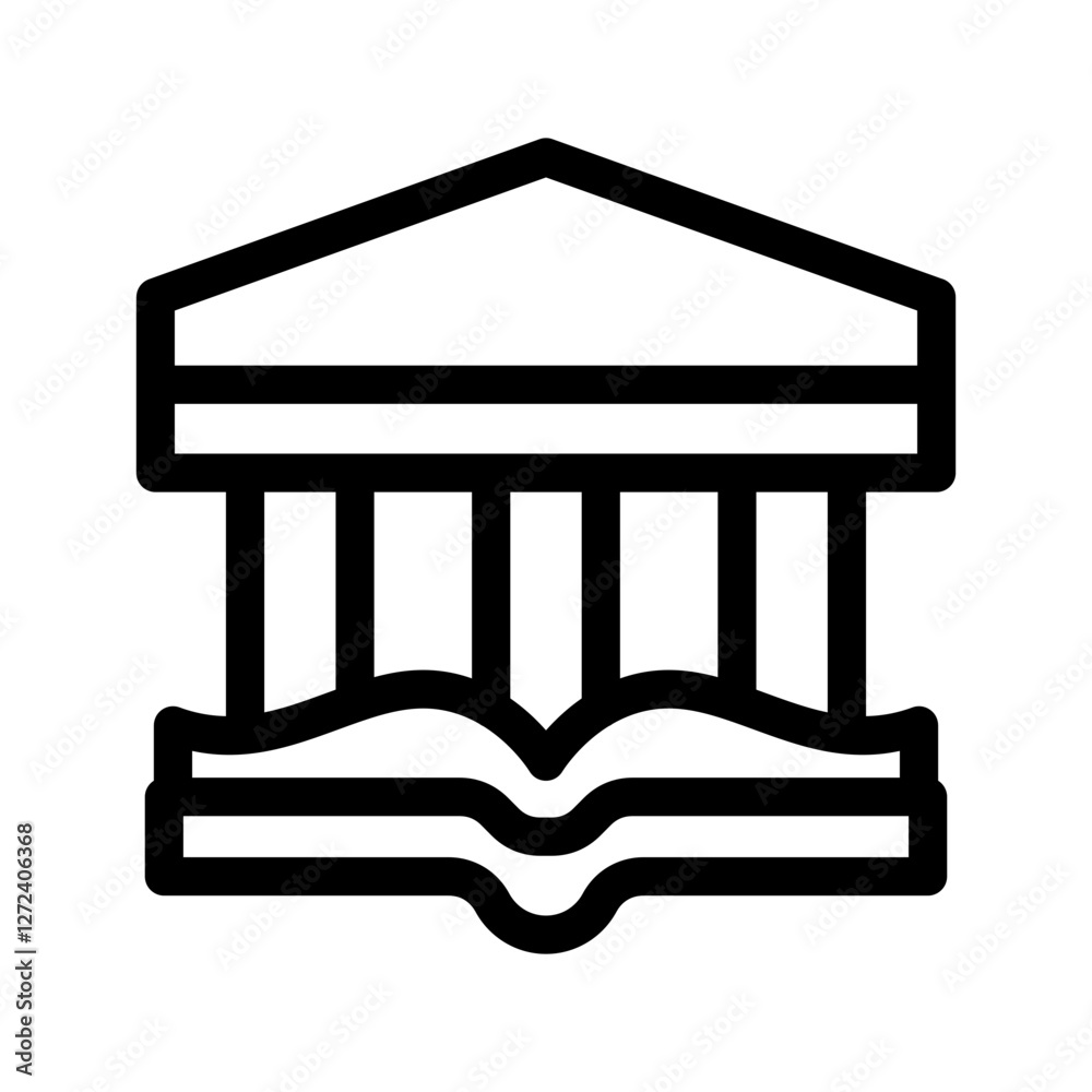 Library Icon Vector Symbol Design Illustration Library Icon Vector Symbol Design Illustration