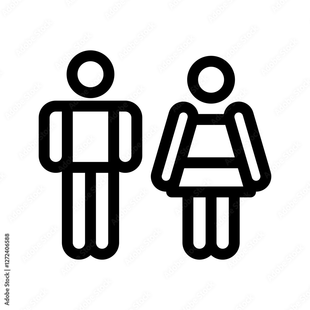 Restroom Icon Vector Symbol Design Illustration Restroom Icon Vector Symbol Design Illustration
