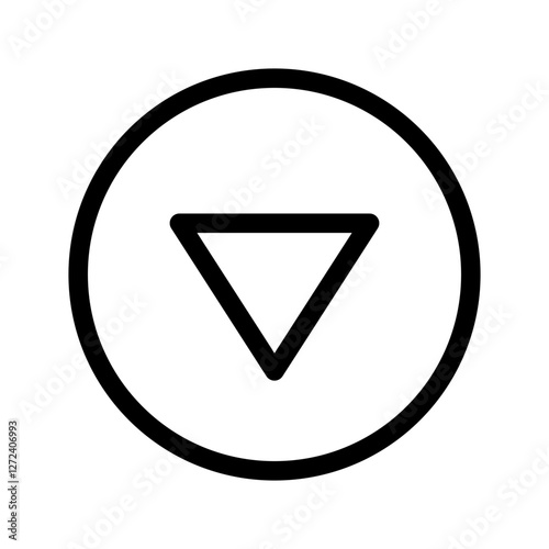 Down Icon Vector Symbol Design Illustration