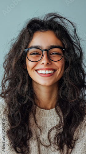 Smiling beautiful young bru...