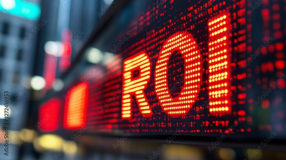 Digital Display of ROI Metrics in Financial Market Environment Digital Display of ROI Metrics in Financial Market Environment