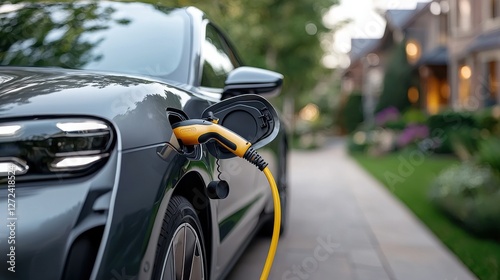 Wallpaper Mural Detailed view of an electric vehicle charging port located in an urban environment showcasing the of sustainable transportation infrastructure within a modern city landscape Torontodigital.ca