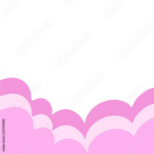 Pink cloud vector background
