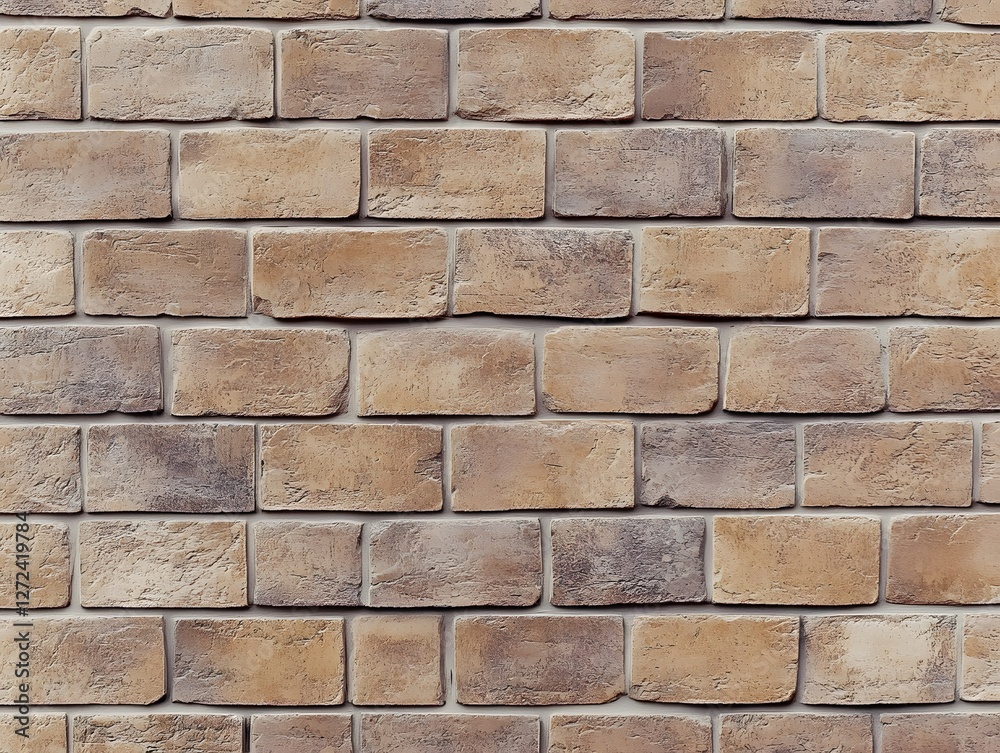 Tan, Brown, and Gray Textured Brick Wall Tan, Brown, and Gray Textured Brick Wall