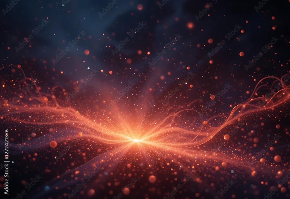 Fototapeta premium Radiant Horizon, An Abstract Illumination of Dazzling Particles and Energy