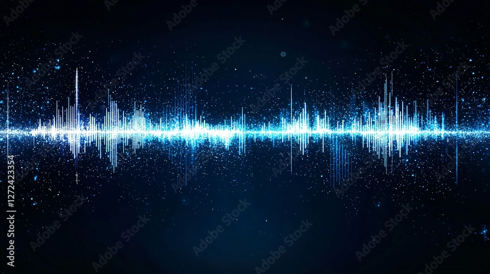 Blue sound wave energy abstract background Blue sound wave energy abstract background