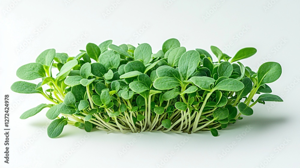 Fresh microgreens on white background, healthy food Fresh microgreens on white background, healthy food