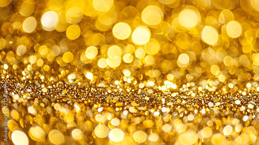 Golden glitter bokeh background, celebratory, festive Golden glitter bokeh background, celebratory, festive