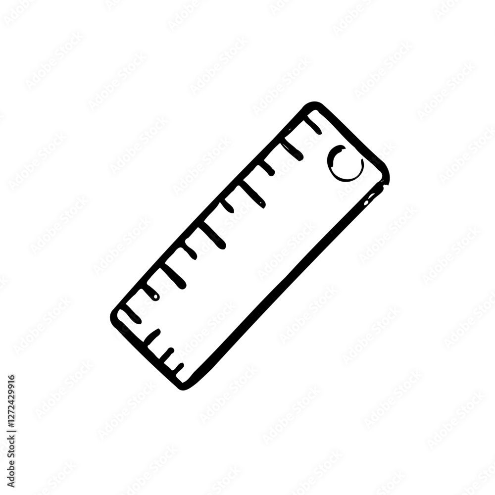 Hand Drawn Ruler Illustration for Education Hand Drawn Ruler Illustration for Education