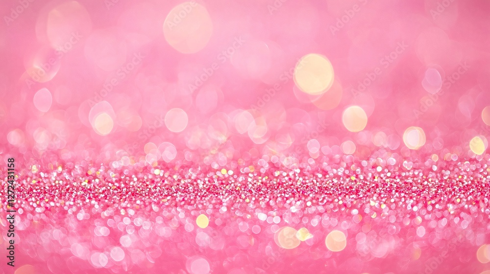 Pink glitter bokeh background, festive design Pink glitter bokeh background, festive design