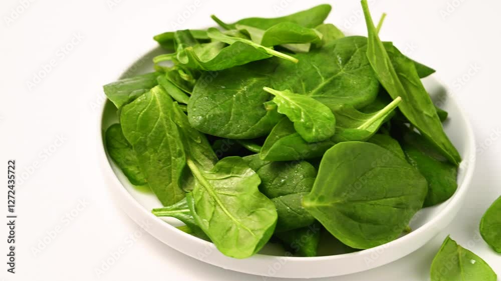 Fresh spinach green leaves close up. Healthy food. Salad leaves Fresh spinach green leaves close up. Healthy food. Salad leaves
