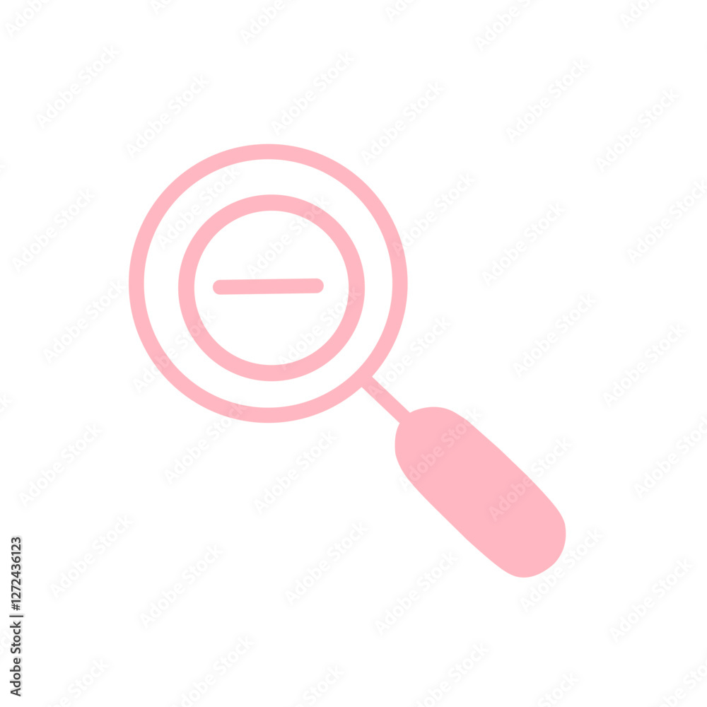 vector magnifying glass icon with minus sign vector magnifying glass icon with minus sign