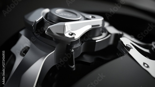 Wallpaper Mural Close-up of a Sleek, Futuristic Mechanical Device Torontodigital.ca