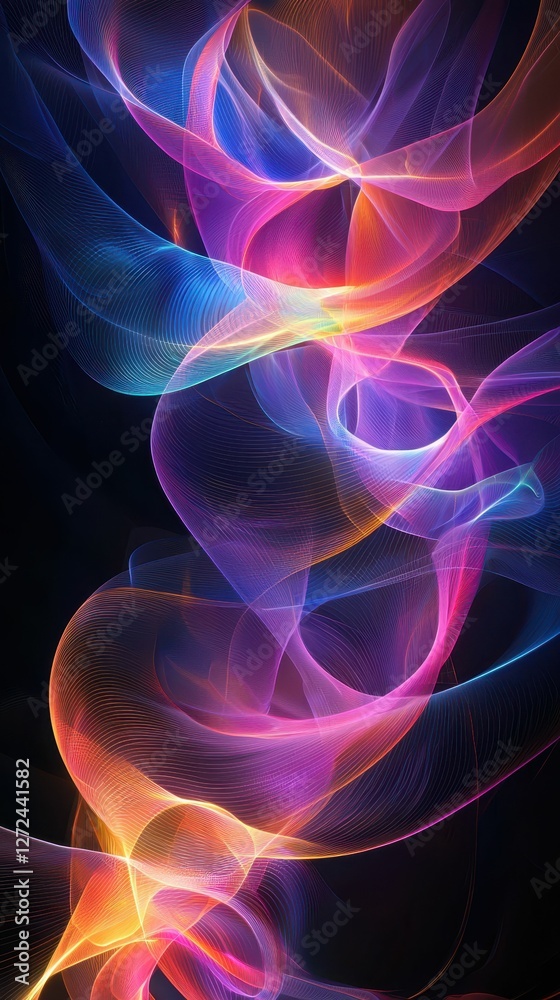 Obraz premium Captivating Abstract Design with Illuminated Flowing Colors