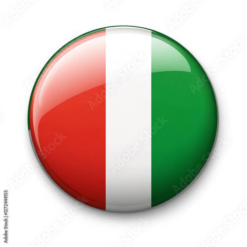 Glossy button featuring the Italian flag. Vibrant red, white, and green. Free Download Glossy button featuring the Italian flag. Vibrant red, white, and green. - GFXLoad