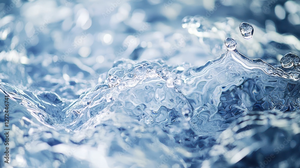 Close-Up Shot of Cascading Water with Beautiful Texture and Details Close-Up Shot of Cascading Water with Beautiful Texture and Details