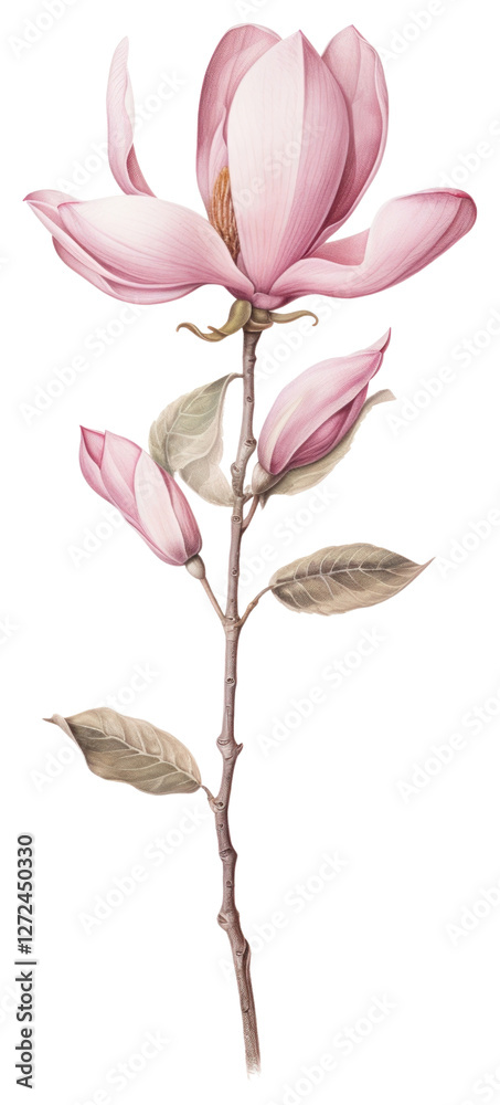 Fototapeta premium PNG Flower art illustration botanical.