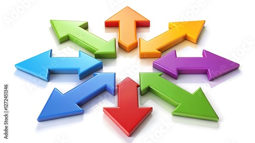 Colorful Arrows Circular Pattern