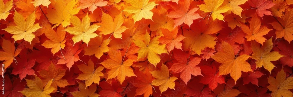 Dense layer of fallen autumn leaves Intense orange tones dominate , texture, scenery Dense layer of fallen autumn leaves Intense orange tones dominate , texture, scenery