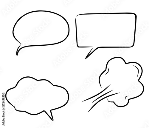Comic cloud image,comic cloud text vector,comic cloud vector on white background 